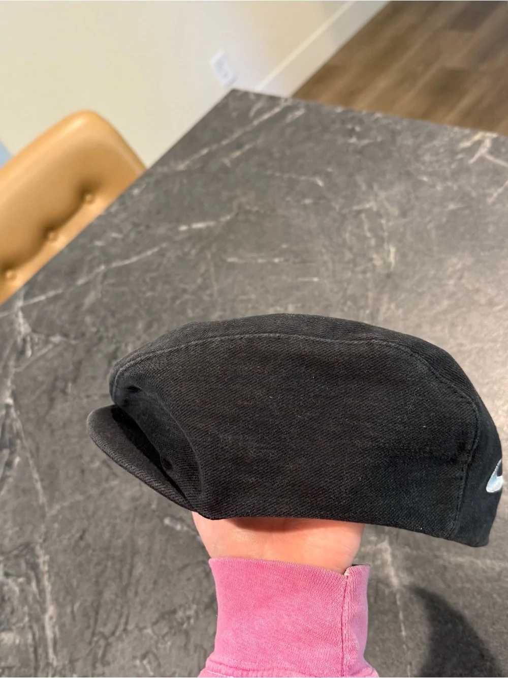 Nike golf vintage beret newsboy hat 90s black gray mens OSFA swoosh Jordan Tiger